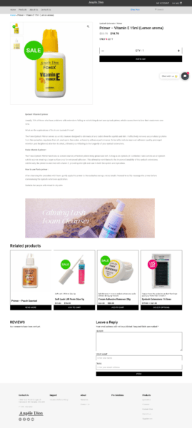 طراحی سایت angele dion محصول